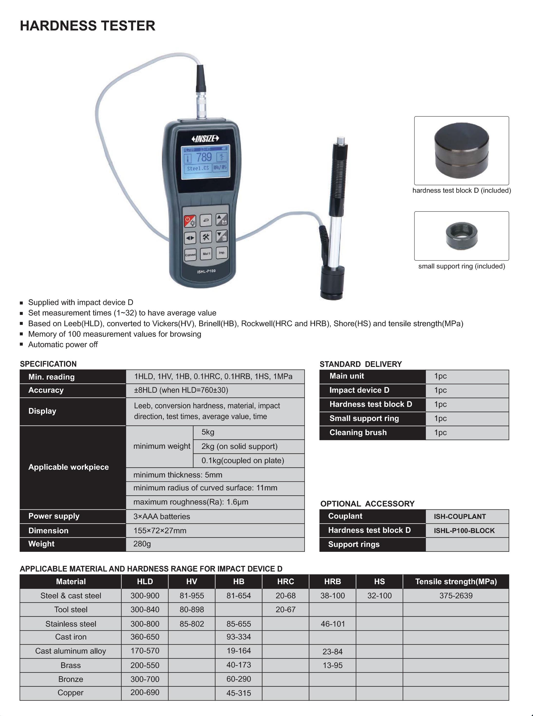 Insize Hardness Tester